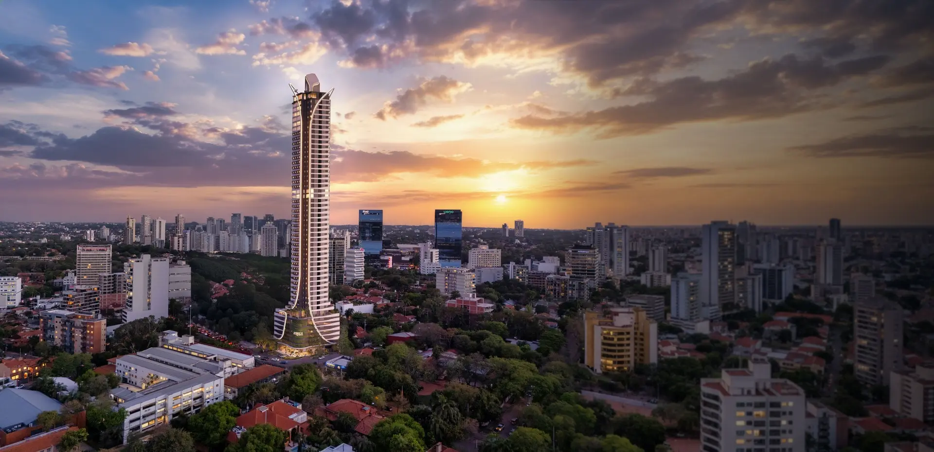 Render of Civis’s Aether project in Asunción, Paraguay